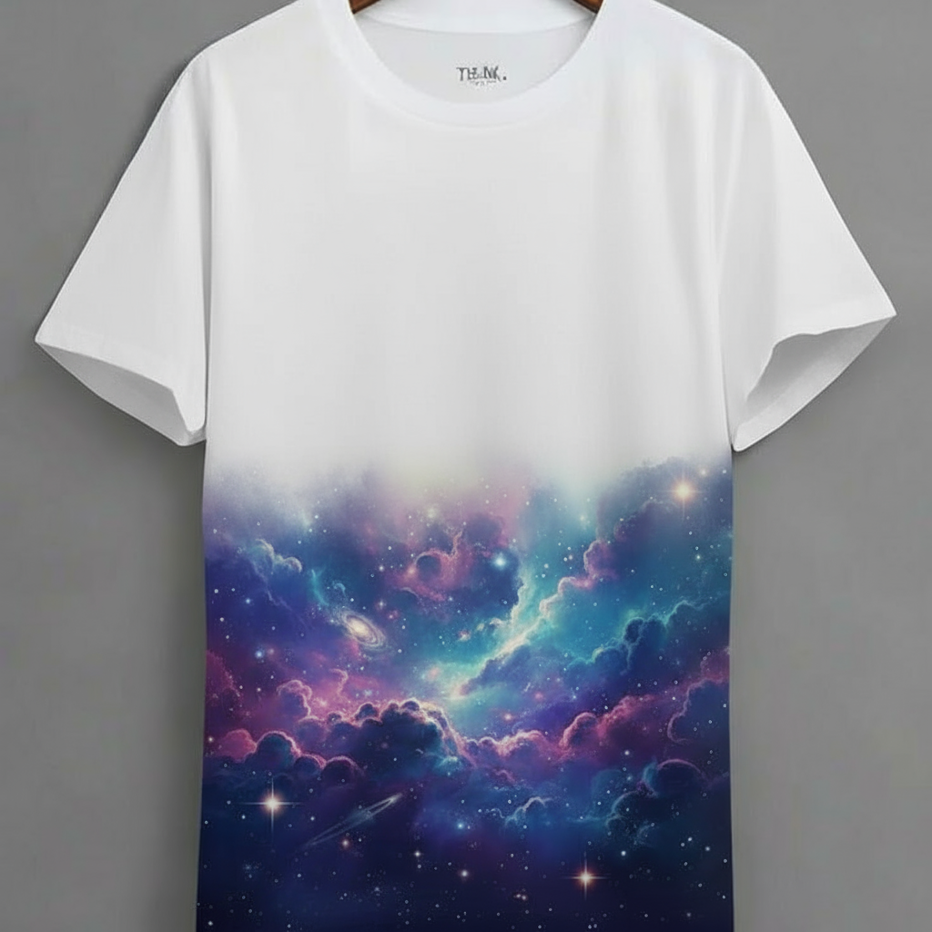 Space-themed Cotton T-Shirt