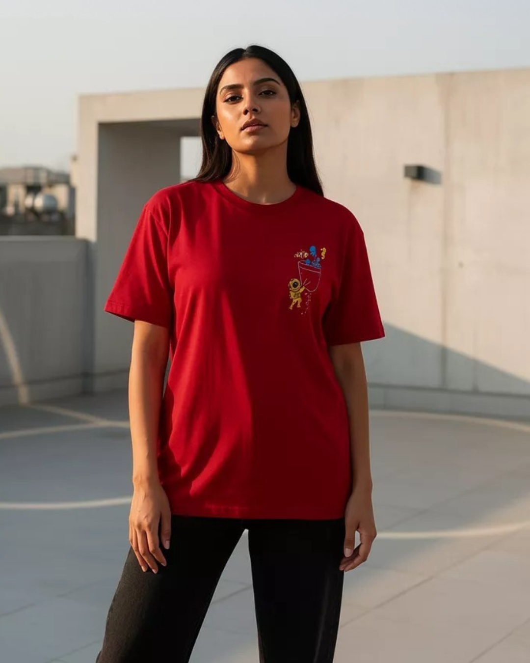 Minimal Print Casual Tee