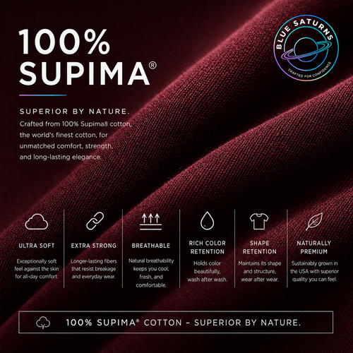 American Supima Cottom Polo T-shirt- Maroon