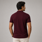 American Supima Cottom Polo T-shirt- Maroon