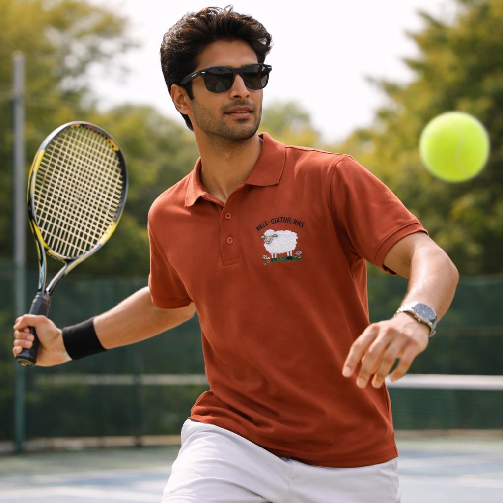 Supima Polo Neck T Shirt