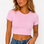 Cotton-blend Women's Crop Top by Blue Saturns