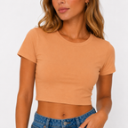 Cotton-blend Women's Crop Top by Blue Saturns