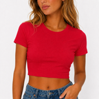 Cotton-blend Women's Crop Top by Blue Saturns