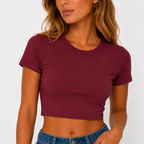 Cotton-blend Women's Crop Top by Blue Saturns