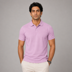 American Supima Cottom Polo T-shirt- Pink