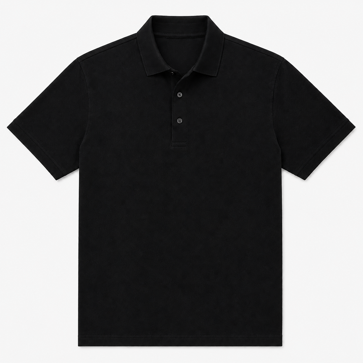 American Supima Cottom Polo T-shirt- Black