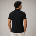 American Supima Cottom Polo T-shirt- Black