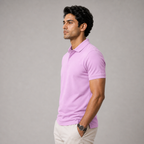 American Supima Cottom Polo T-shirt- Pink