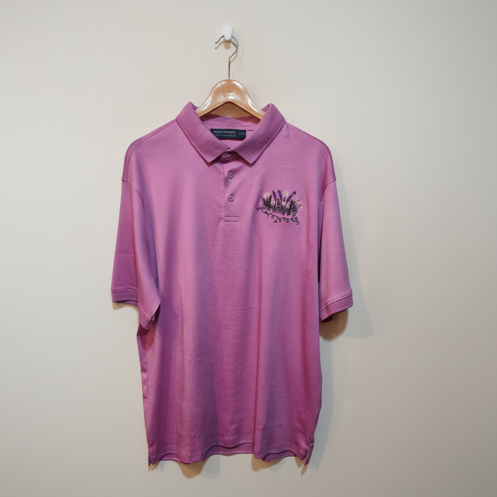 Minimal Embroidery Cotton T-Shirt