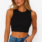 [Bundle- save 33%] Combed Cotton Tank Top for Women- Black + White